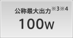 公称最大出力 100W
