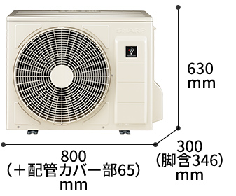 室外機の寸法図