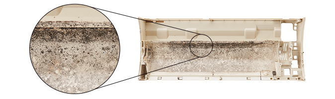 10年すぎたエアコンの中のイメージ