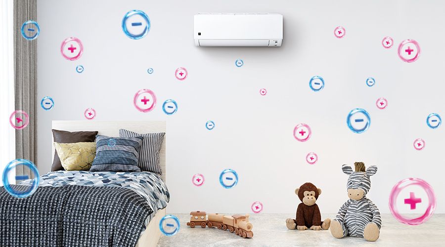 プラズマクラスターが室内に放出されるイメージ