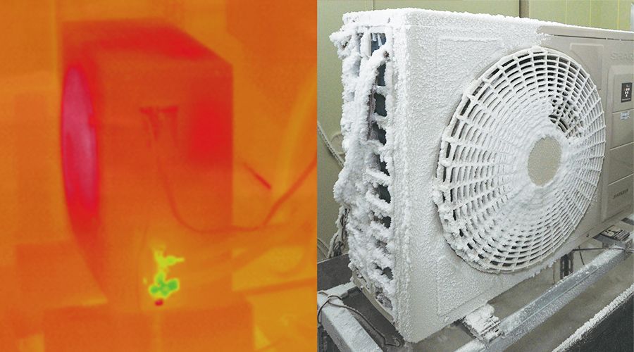 過酷な環境下での室外機のイメージ