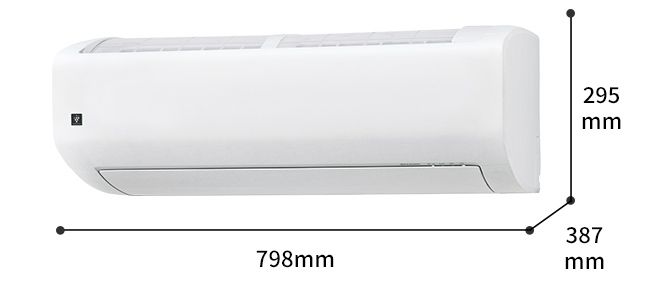 外形寸法、幅798mm×奥行387mm×高さ295mm