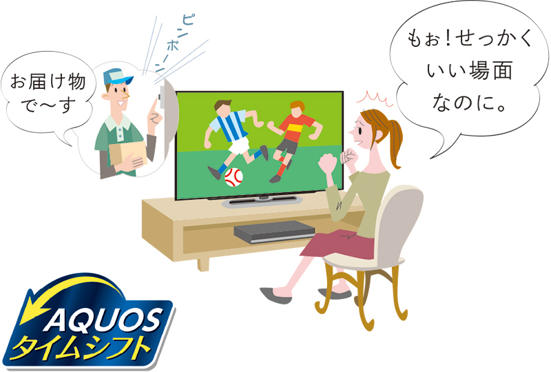 大切なシーンを見逃さない「AQUOSタイムシフト」