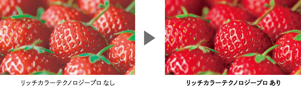 色鮮やか、10億色の色彩「リッチカラーテクノロジープロ」