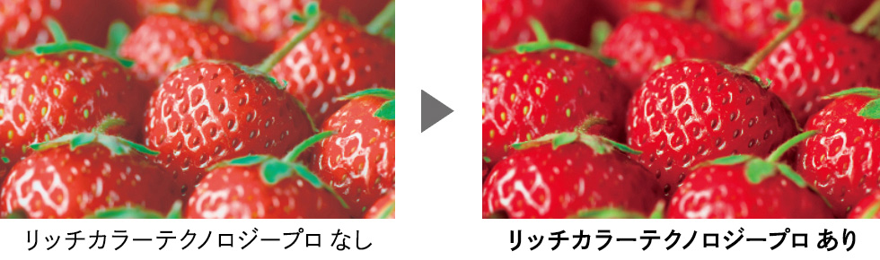 色鮮やか、10億色の色彩「リッチカラーテクノロジープロ」