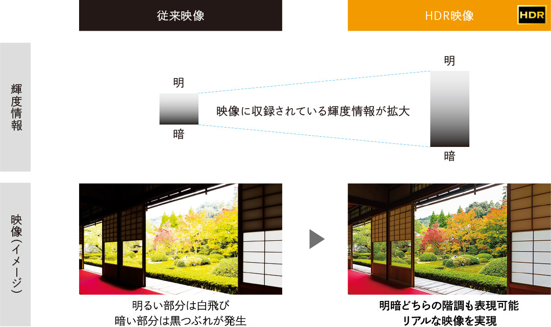 HDR映像対応