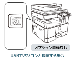 標準装備でUSB接続