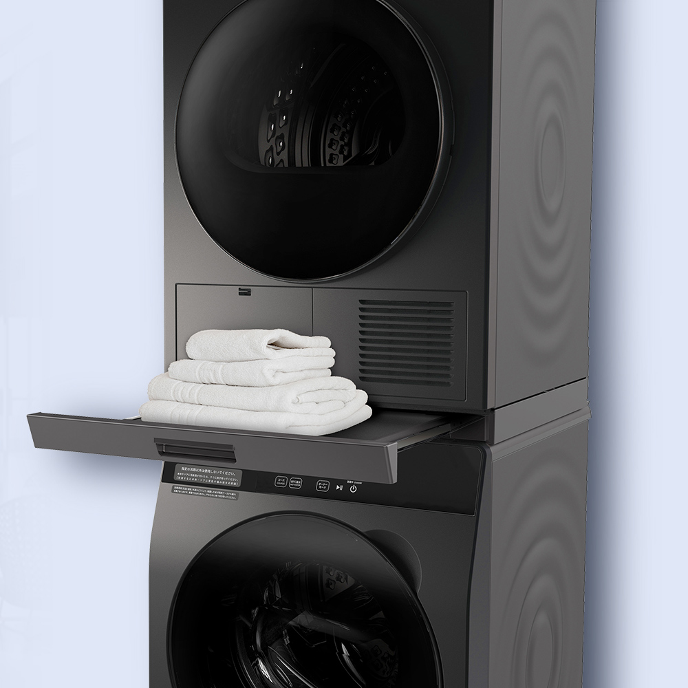 業務用ドラム式洗濯機 ES-HW8、業務用衣類乾燥機 KD-HK8（ブラック系）