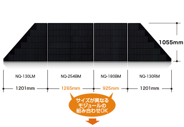 イメージ画像：寄棟屋根の場合（対応機種：NQ-254BM／180BM／130LM／130RM）