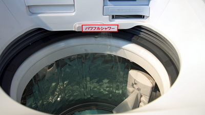 「パワフルシャワー」の実演