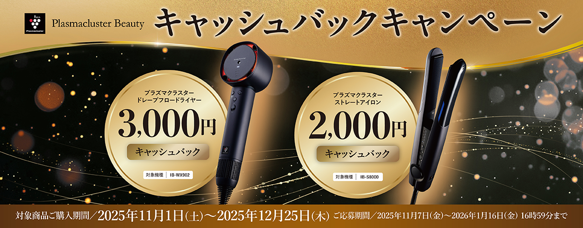 ヘアドライヤー&ヘアアイロン キャッシュバックキャンペーン