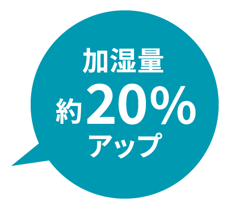 加湿量約20%アップ