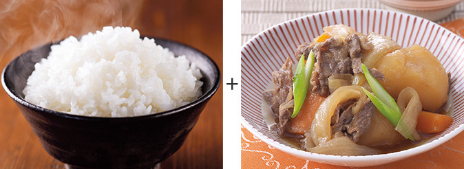 ごはんと肉じゃが