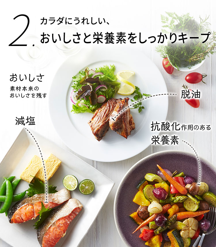 カラダにうれしい、おいしさと栄養素をしっかりキープ