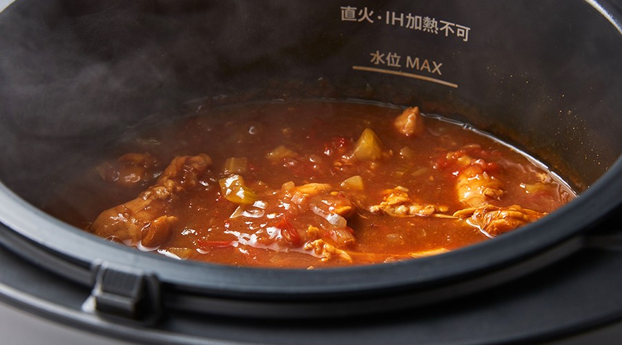 ホットクックで調理したシチューのアップ