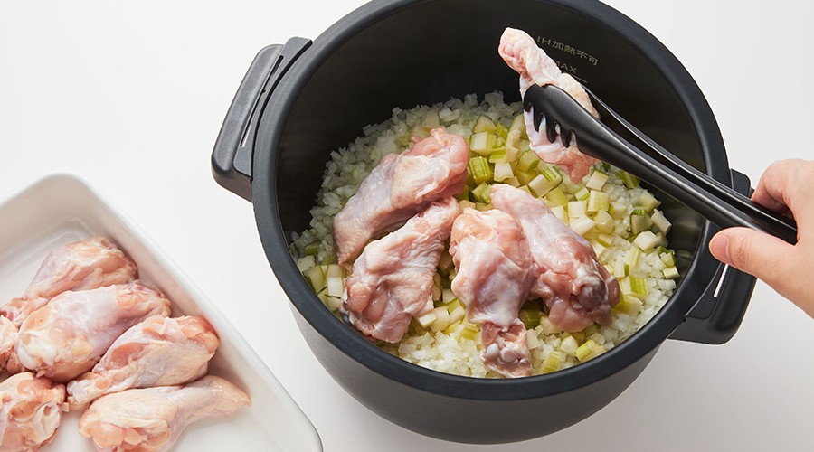 食材の量を増やすイメージ