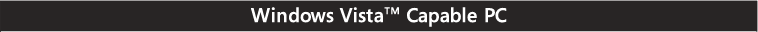Windows Vista TM Capable PC