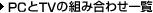 PCTV̑gݍ킹ꗗ