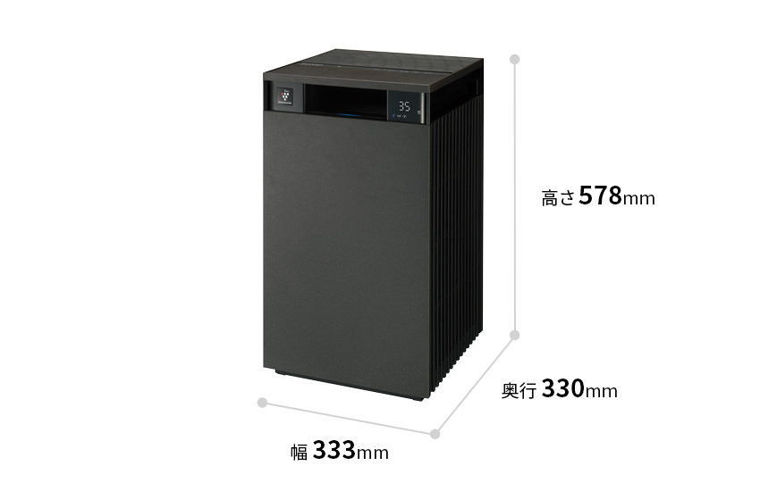 寸法図:幅333mm×奥行330mm ×高さ578mm