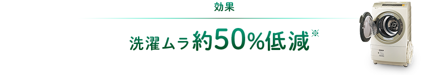 効果：洗濯ムラ約50%低減！