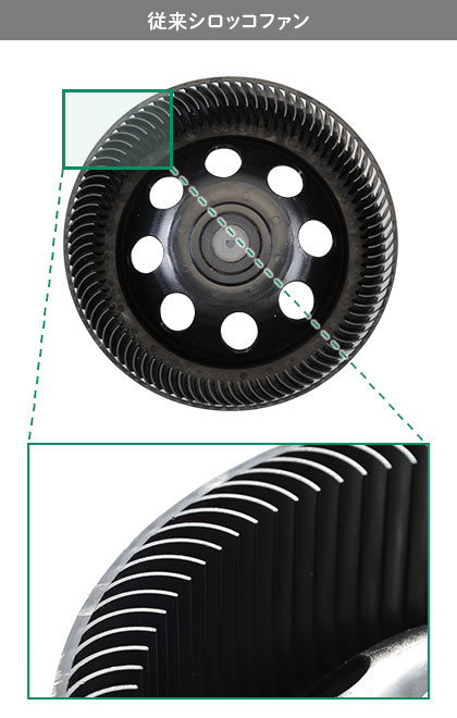 従来シロッコファン