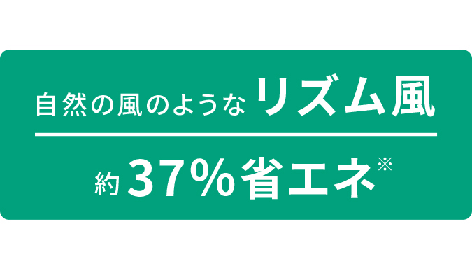 自然の風のようなリズム風 約37%省エネ