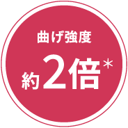 曲げ強度約2倍
