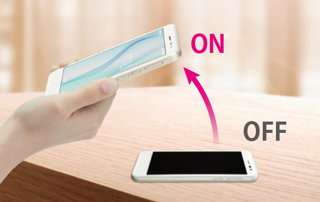 持ち上げるだけで、画面をON