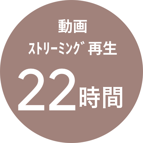 動画ストリーミング再生22時間