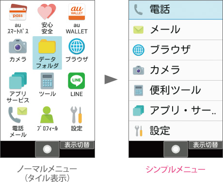 シンプルメニュー