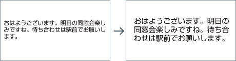 文字が大きく見やすく