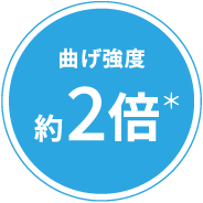 曲げ強度約2倍
