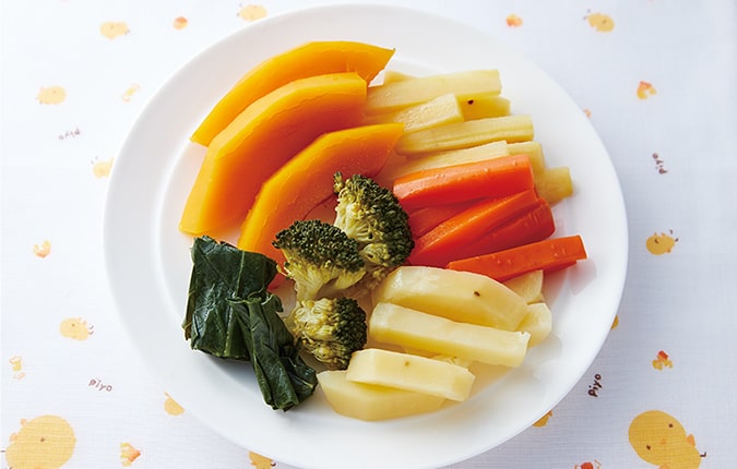 離乳食用野菜（蒸し物）の写真