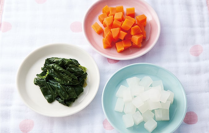 離乳食用野菜（レンジ）の写真