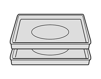 ワイド角皿2枚（420mm × 290mm）