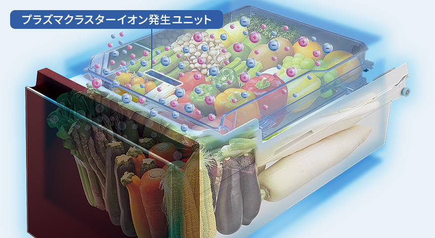 プラズマクラスターで野菜も果物も清潔に保って鮮度長持ち