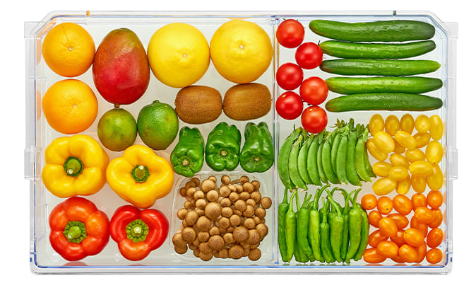 上段野菜ケース収納イメージ