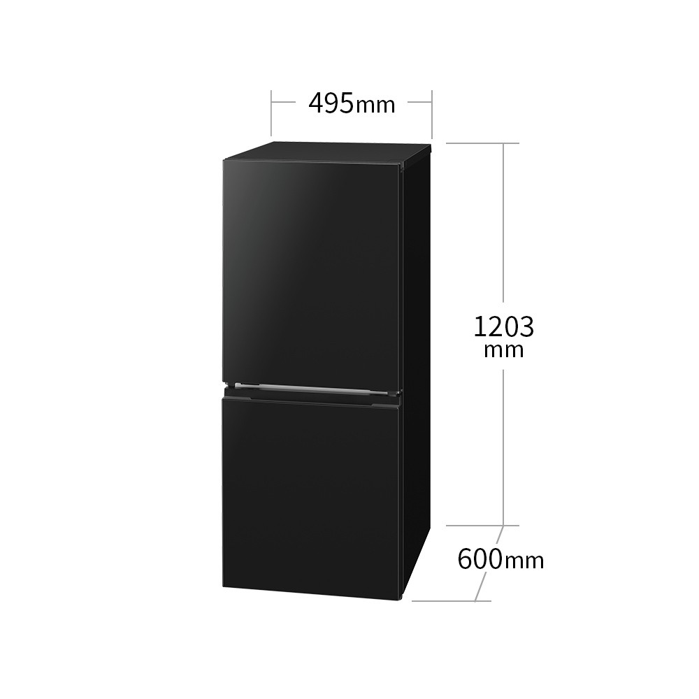 外形寸法図、幅495mm×奥行600mm×高さ1203mm