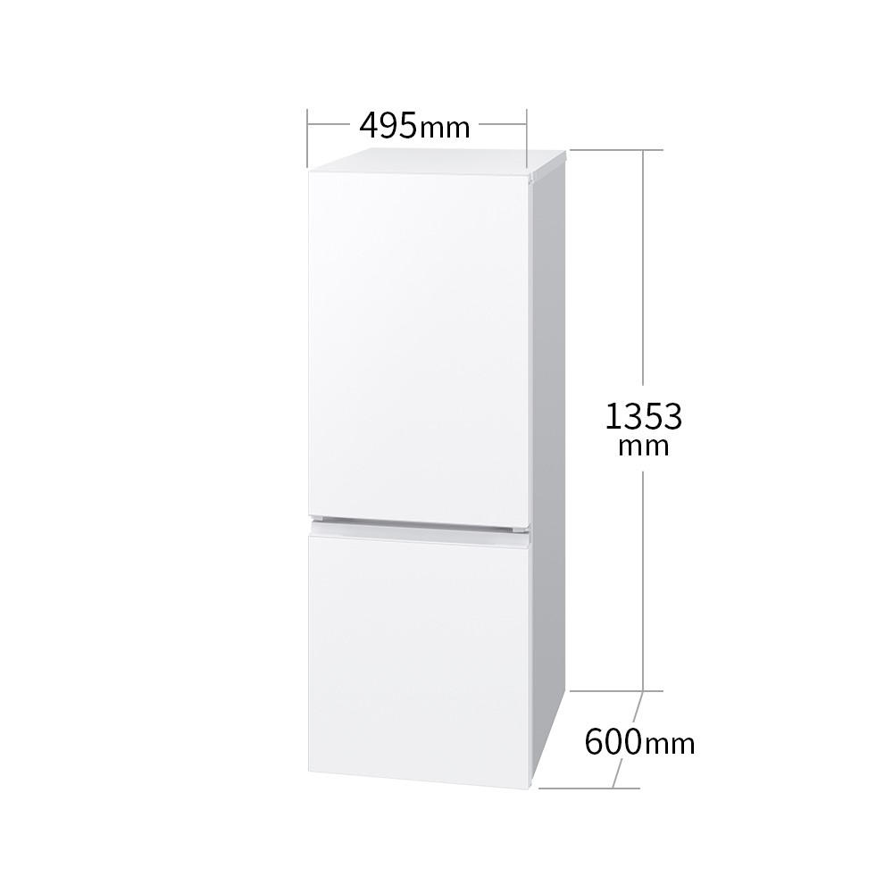 外形寸法図、幅495mm×奥行600mm×高さ1353mm