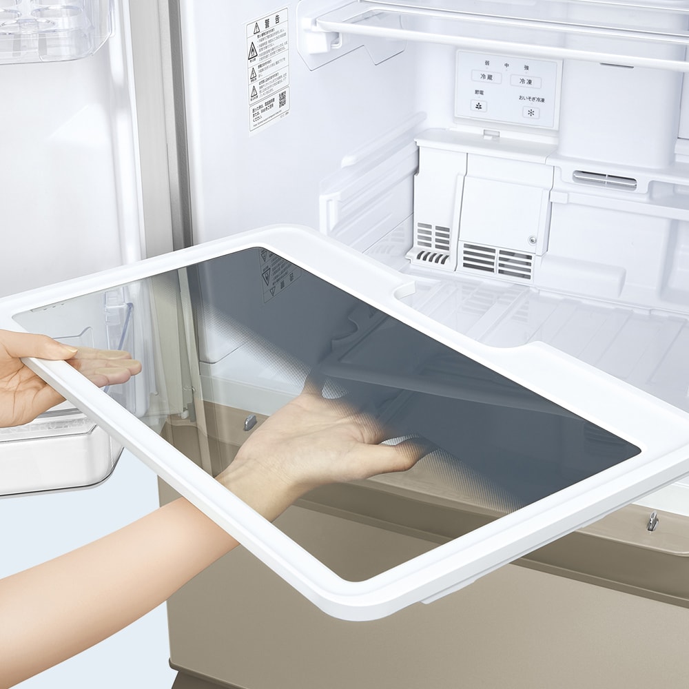 冷蔵室の棚取り外しイメージ