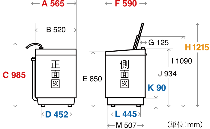 寸法図 詳細