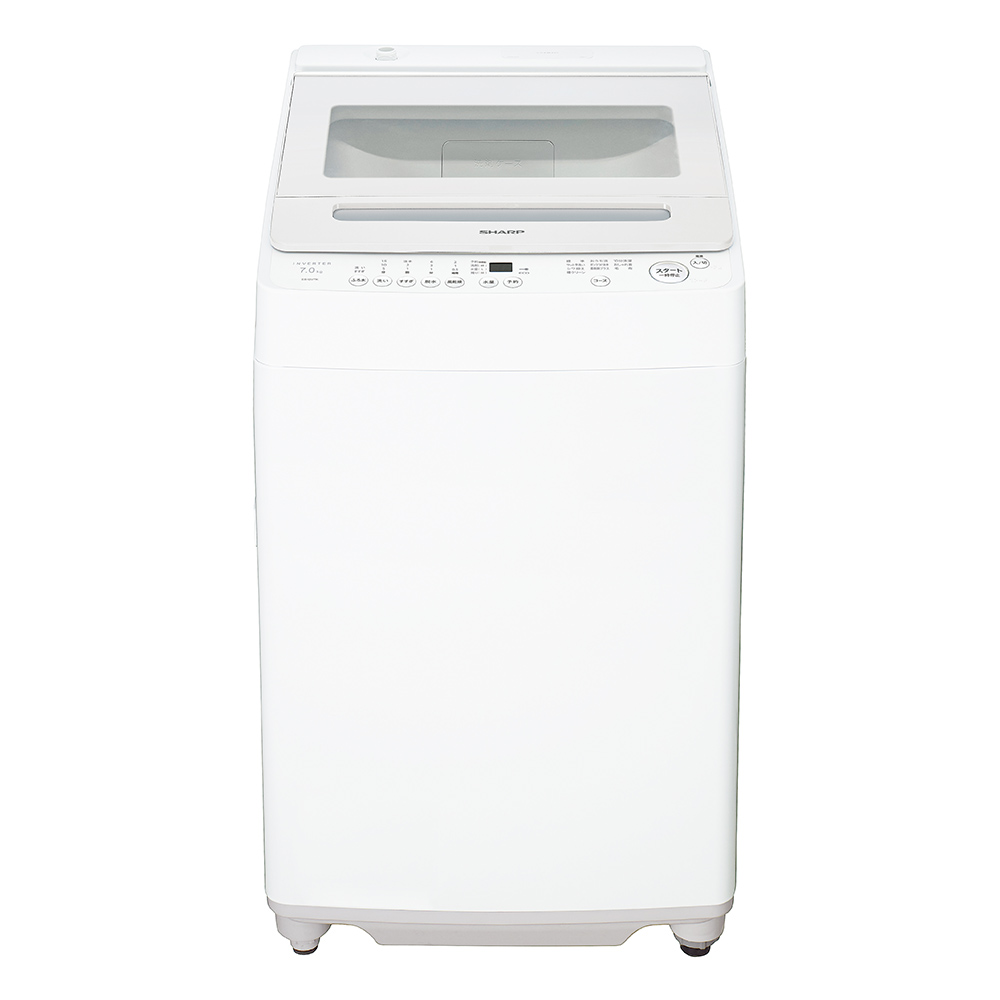 ドラム式洗濯乾燥機 ES-GV7K：-W（ホワイト系・正面）