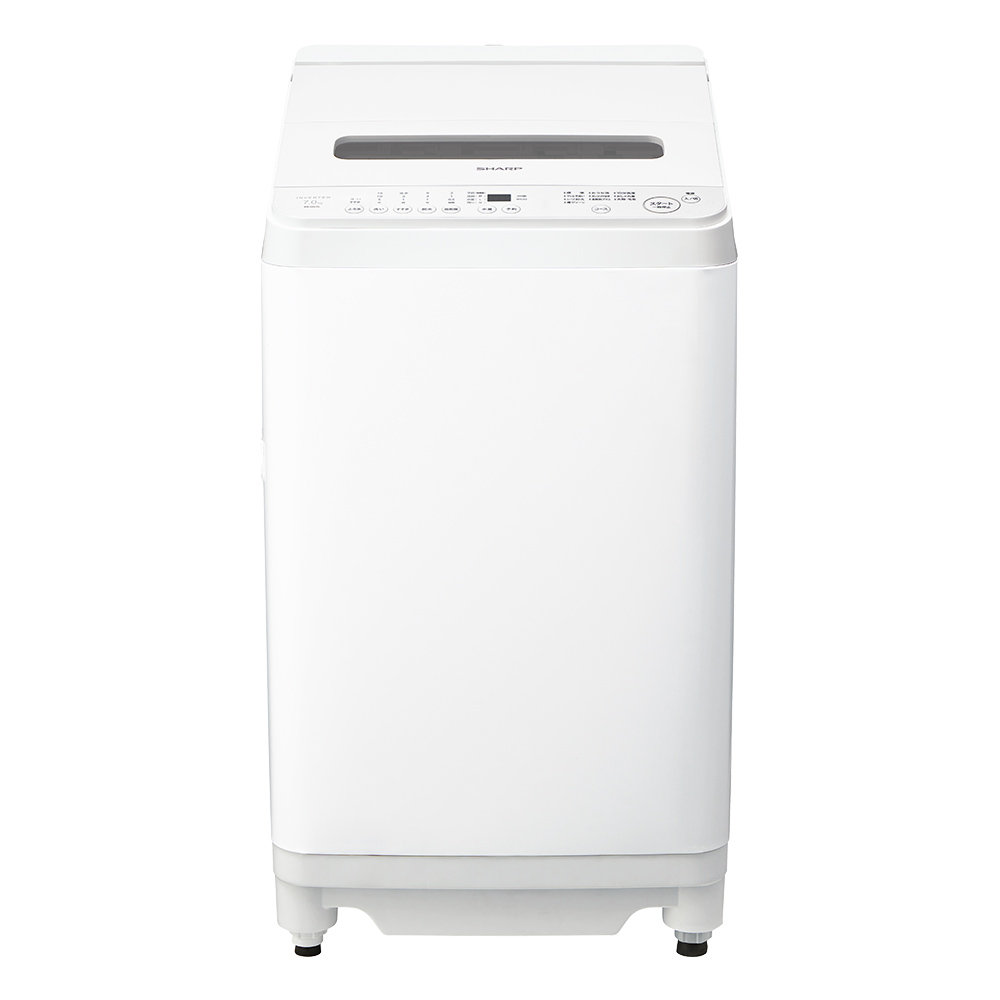ドラム式洗濯乾燥機 ES-GV7L：-W（ホワイト系・正面）