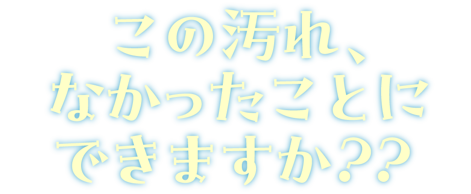 この汚れ、なかったことにできますか？