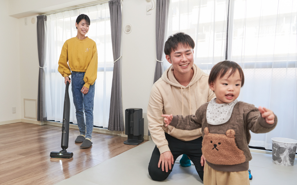 子供と遊んだり、テレビを見ているときに近くで掃除機をかけても気にならない。