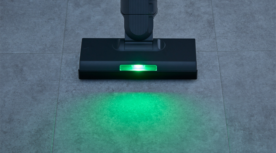 LEDライト（緑色）の照射イメージ