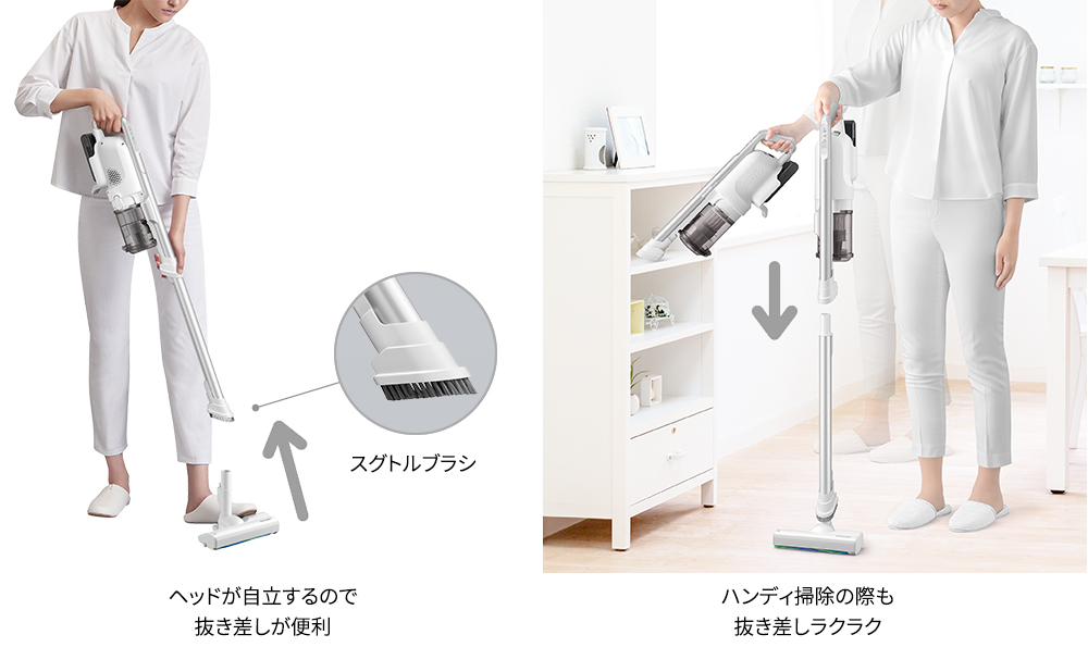 吸込み口をカンタンに着脱できる「新スグトル構造」