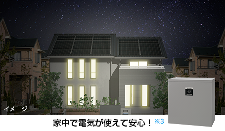 イメージ画像:家中で電気が使えて安心！※3